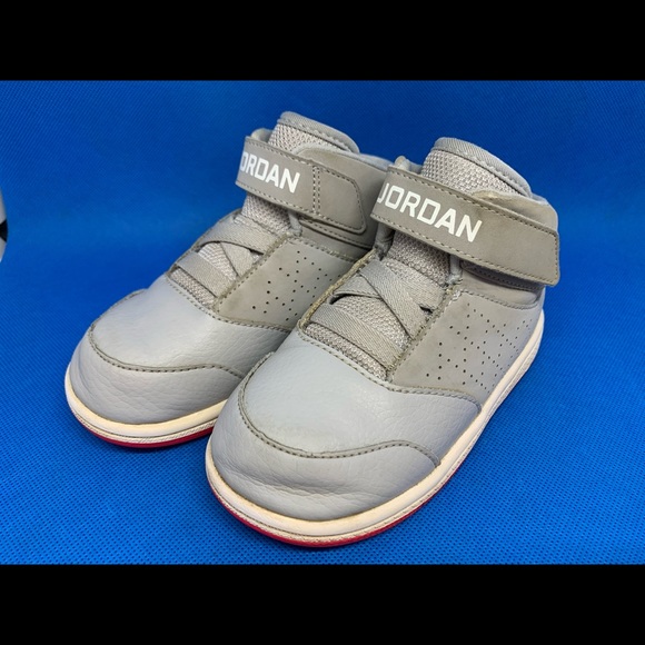 NIKE Air Jordan 1 Flight 5 Premium Wolf Grey Athletic Shoe 881437-008 Kids Sz 8C - Picture 5 of 10